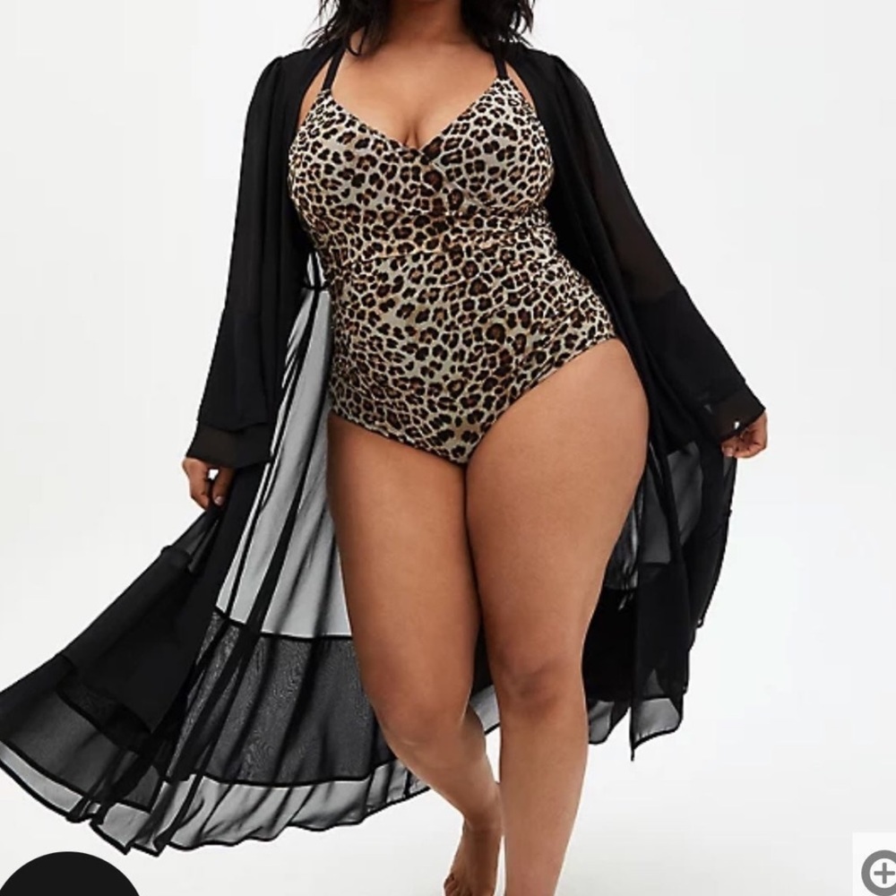 Torrid Ruffle Maxi Swim Kimono